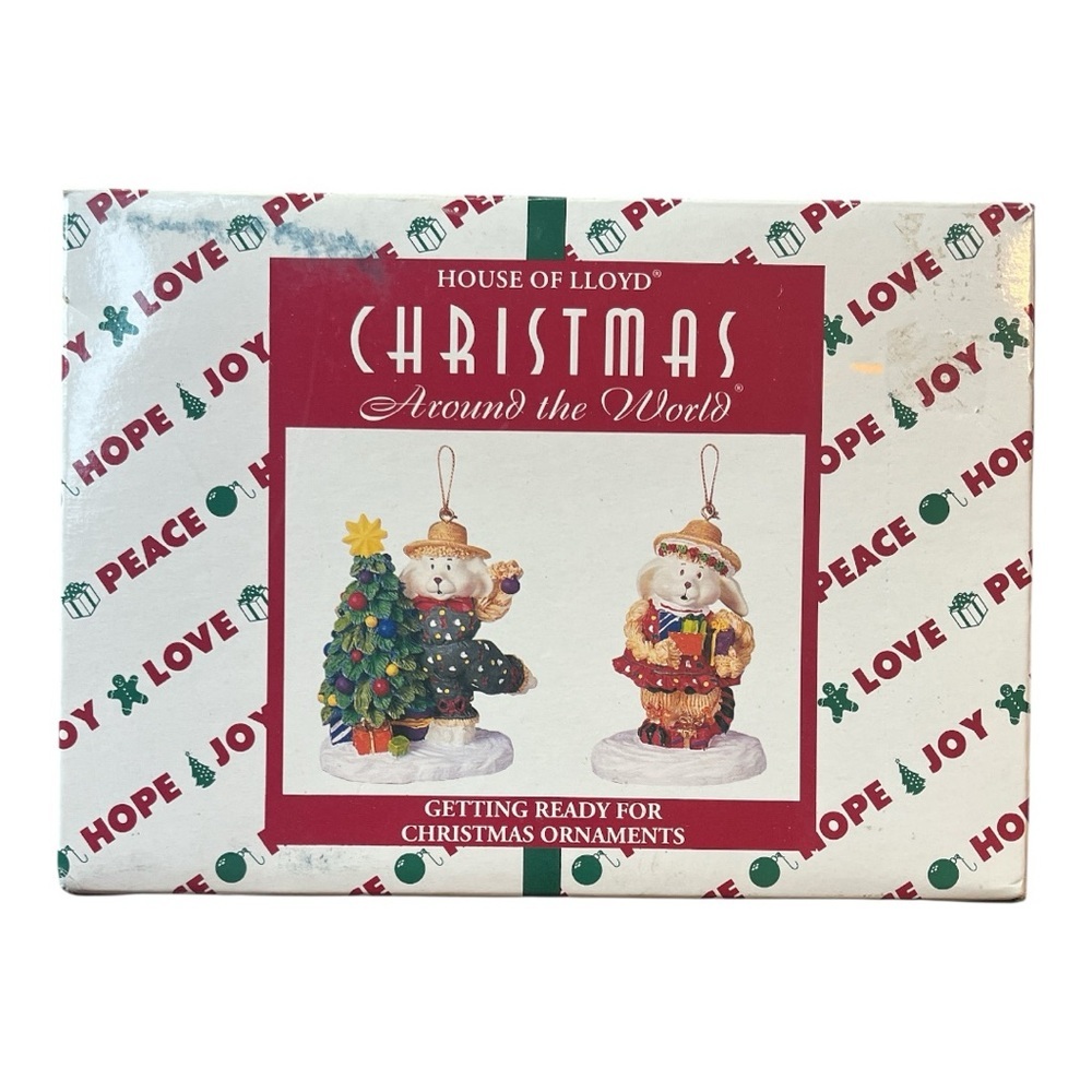 Vintage House of Lloyd Christmas Ornaments 1996 sealed box Stock Number 542358